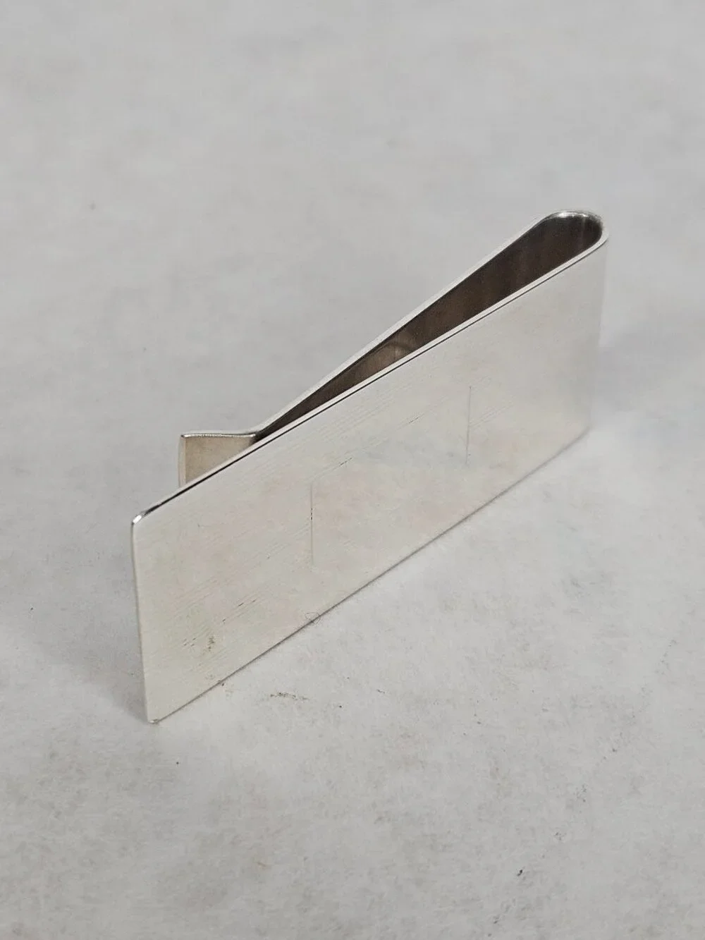 925 Sterling Silver MSCO MS Co Striped Money Clip Not Engraved